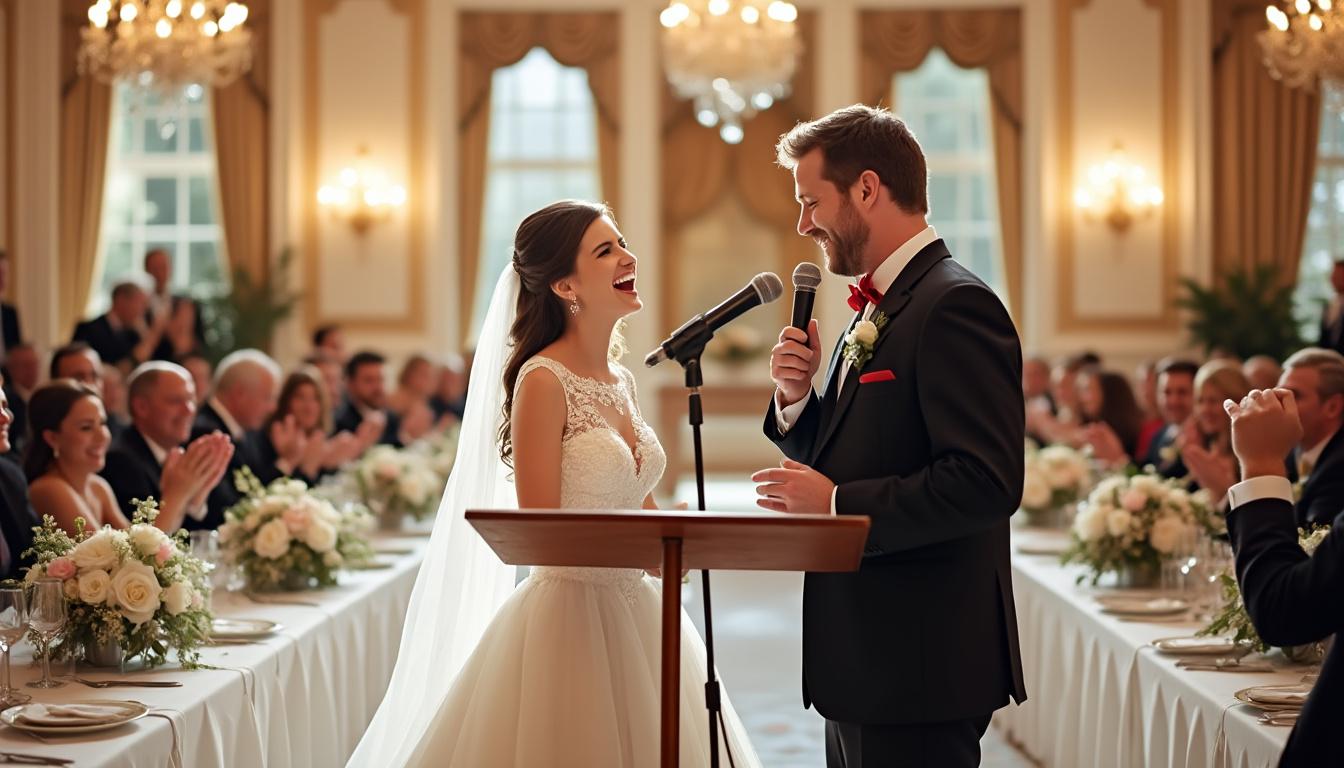 découvrez des conseils et exemples pour rédiger un discours de mariage drôle et touchant destiné à votre mari, afin d'émouvoir et de faire rire vos invités lors de cette journée inoubliable.
