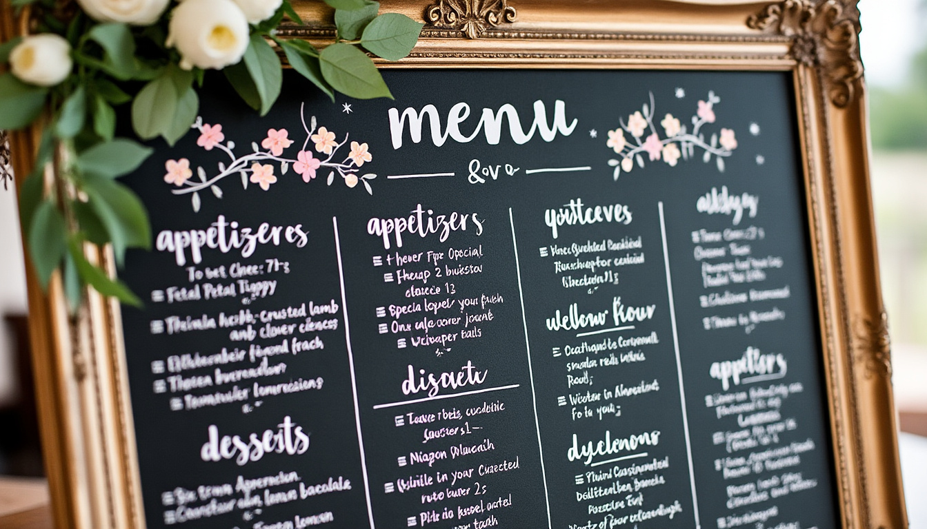 découvrez 5 idées de menus de mariage chic et raffinés pour sublimer votre réception et régaler vos invités avec des plats élégants et savoureux. inspirez-vous pour créer un événement inoubliable !