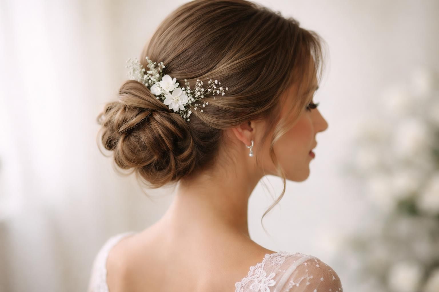 découvrez 50 styles élégants ou naturels de chignon bas pour sublimer votre coiffure de mariée lors de votre jour j.