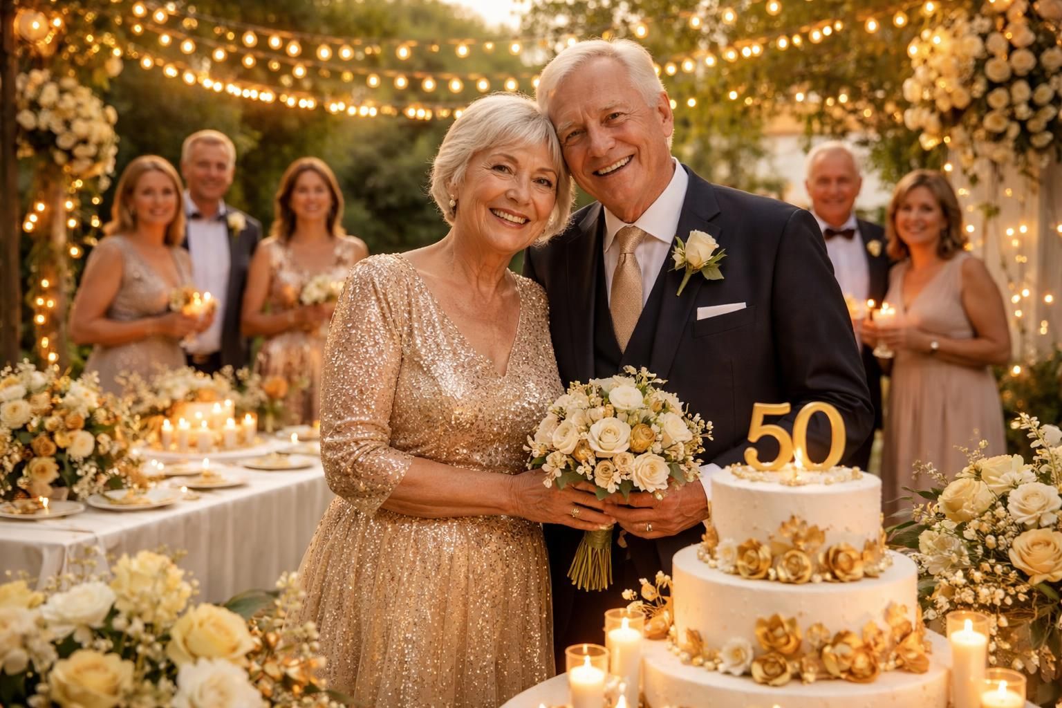 découvrez comment célébrer les 50 ans de mariage, les noces d'or, avec des idées, conseils et inspirations pour marquer cet anniversaire exceptionnel.