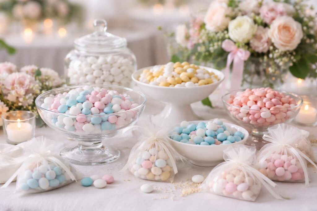 Dragées de mariage : combien prévoir + présentation qui change tout Dragées de mariage : combien prévoir + présentation qui change tout