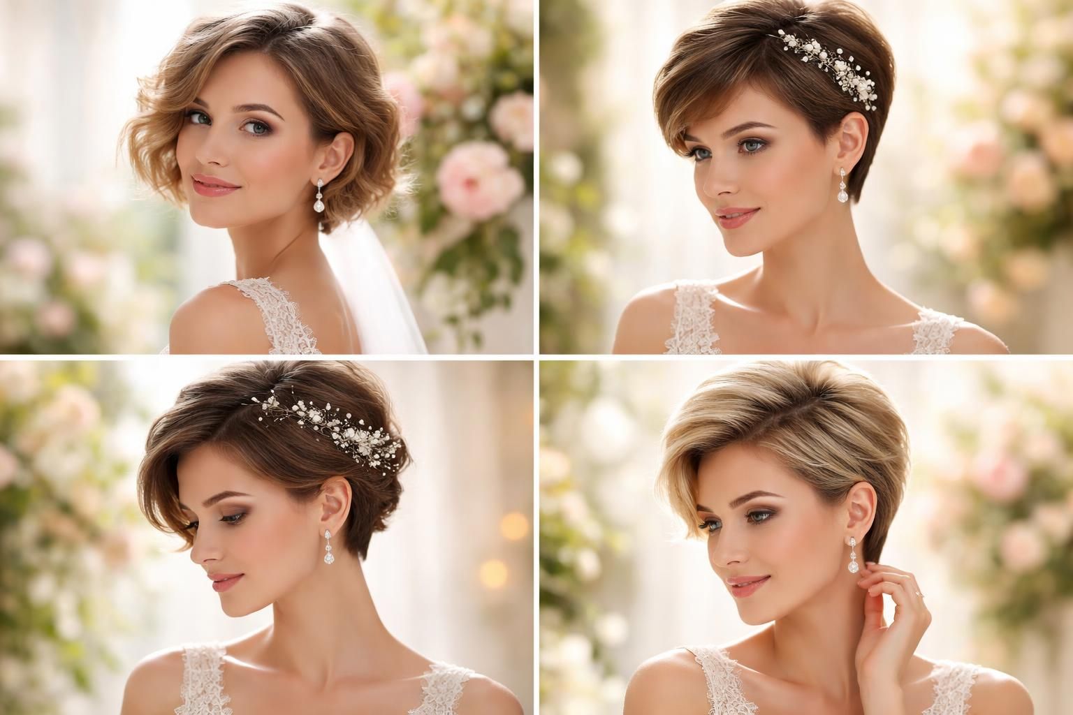 découvrez nos conseils pour choisir la coiffure de mariage parfaite sur cheveux courts, qui sublimera votre visage et vous mettra en valeur le jour j.